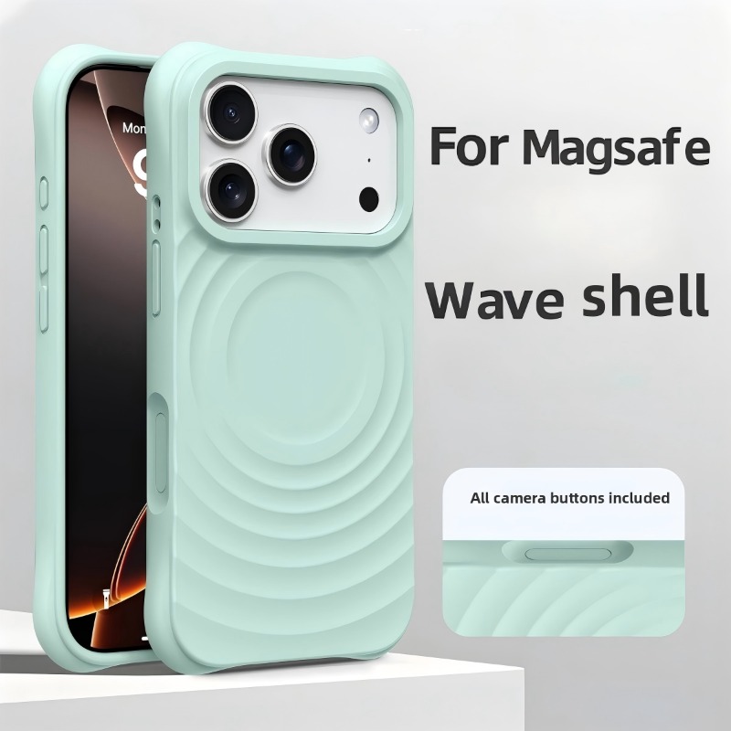 Liquid Silicone Magnetic Phone Case - 새로운 공식 리퀴드 실리콘 물결무늬 케이스