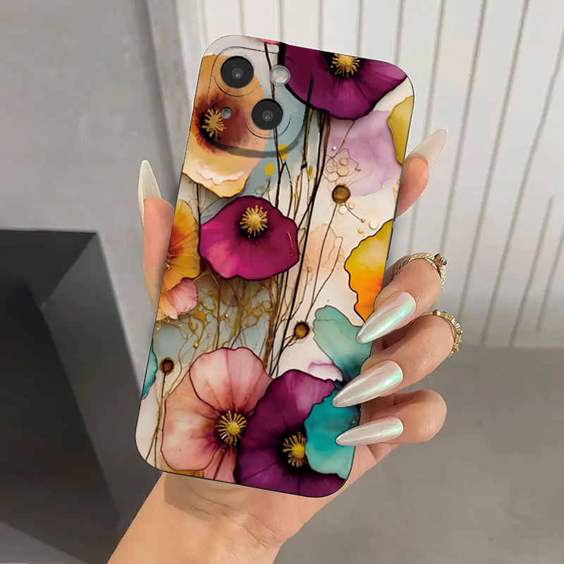 Vintage Floral Pattern Soft Case - 빈티지 플로럴 패턴 소프트 TPU 보호