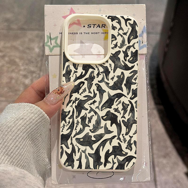 Vintage Floral Pattern Soft Case - 화이트 리치 텍스처 빈티지 플로럴 패턴