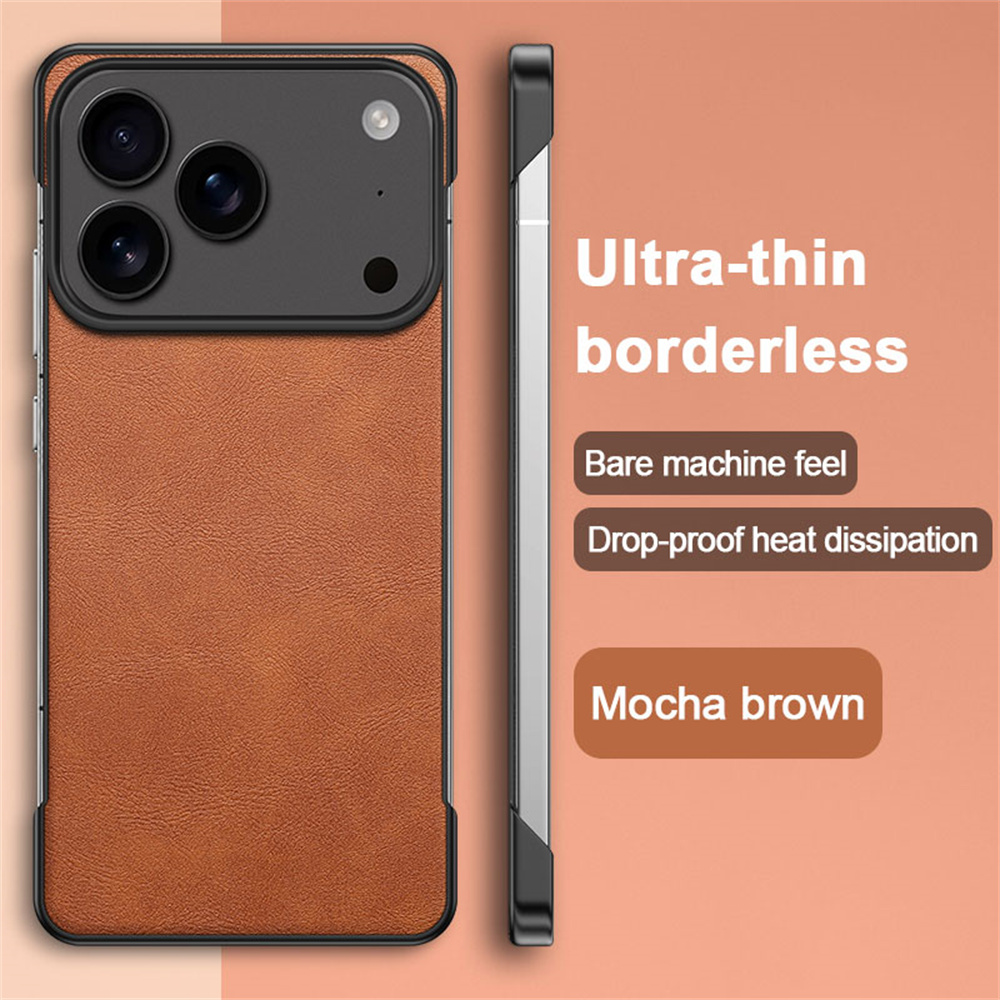 Ultra Thin Frameless Phone Cover - 클래식 가죽 울트라 씬 PC 프레임리스