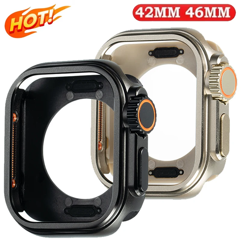 Metal Bumper Aluminum Frame Case - 애플 워치 11 10 46mm용 메탈+플라스틱