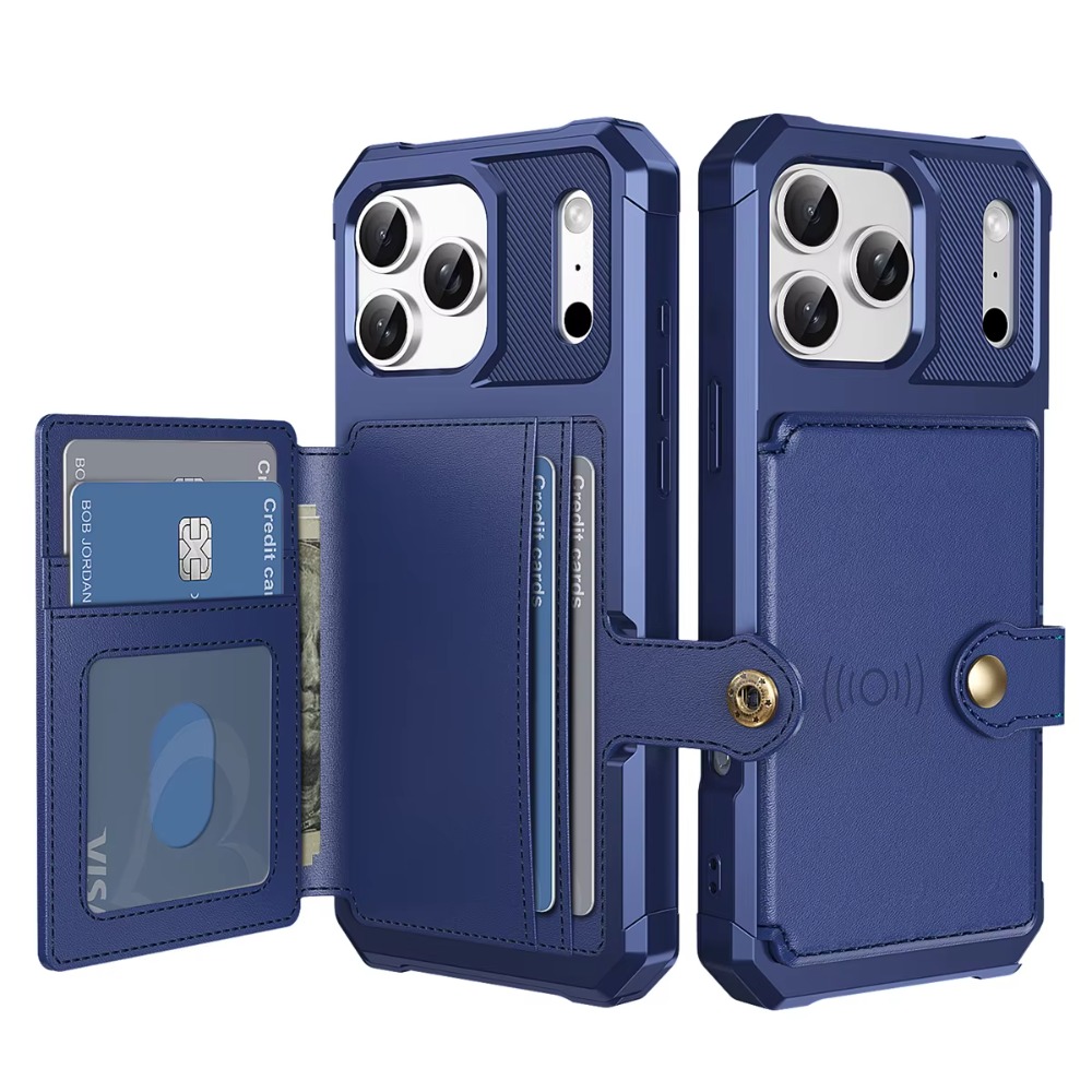 Leather Wallet Card Holder Phone Cover - 애플 아이폰 18 17 에어 16E
