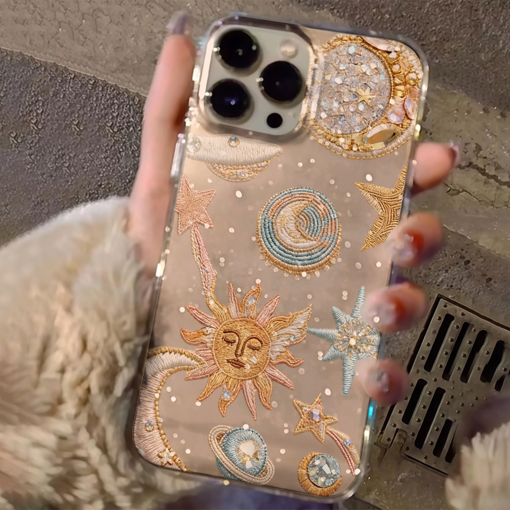 창의적인 별과 달 모양의 반짝이 글리터 폰 케이스 (아 - Clear Shockproof Bumper Case 리뷰 및 가격