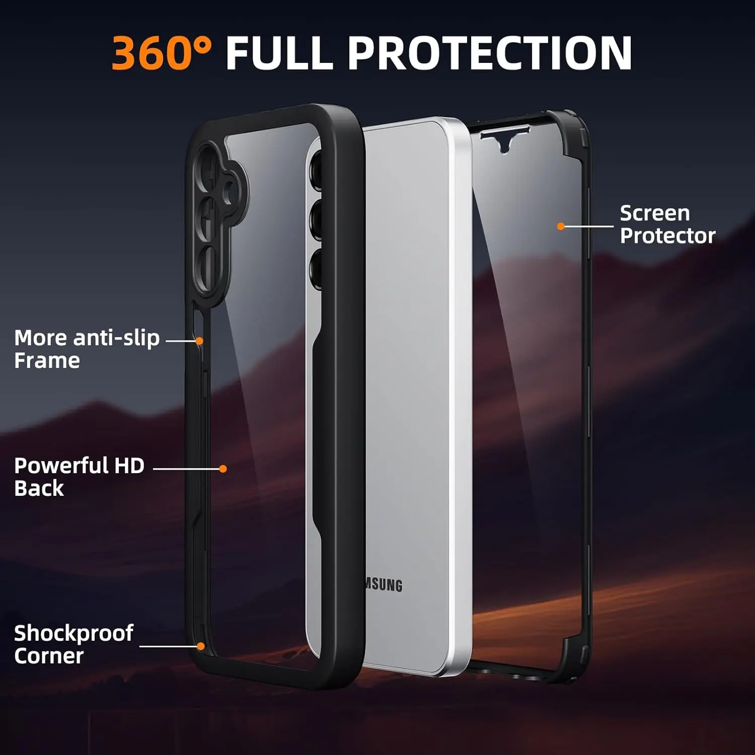 헤비 듀티 클리어 360 °   삼성 갤럭시 A56 A - Heavy Duty 360 Full Body Protective Case 리뷰 및 가격
