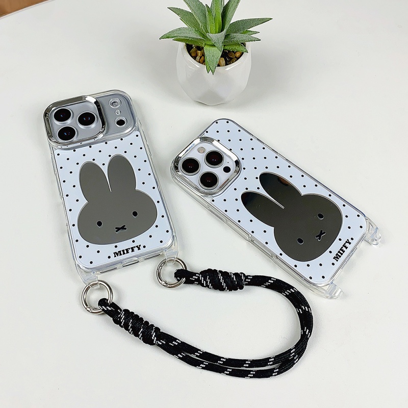 럭셔리 메이크업 거울 귀여운 만화 미피 물방울 무늬 폰 - Cute Cartoon Wrist Strap Silicone Case 리뷰 및 가격