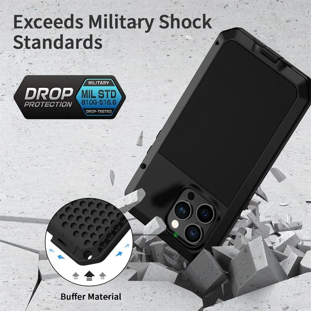 iPhone 16e 15 14 13 12 11 Pro  - Heavy Duty 360 Full Body Protective Case 리뷰 및 가격