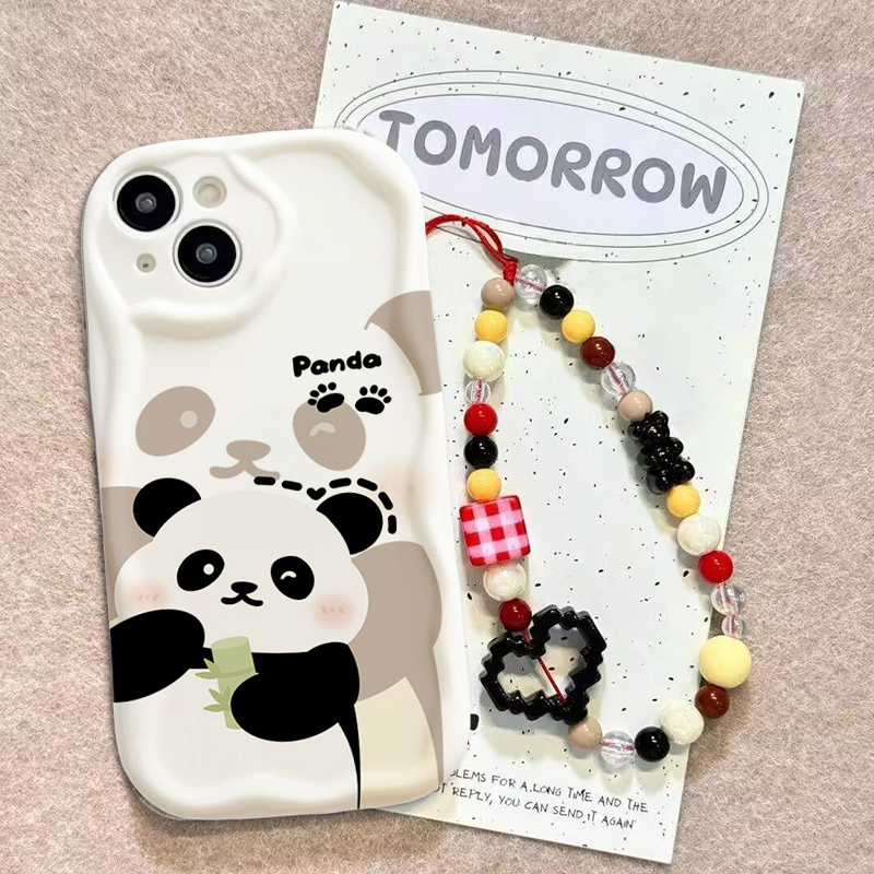 귀여운 판다 손목 스트랩 케이스 삼성 갤럭시 A56 A - Cute Cartoon Wrist Strap Silicone Case 리뷰 및 가격