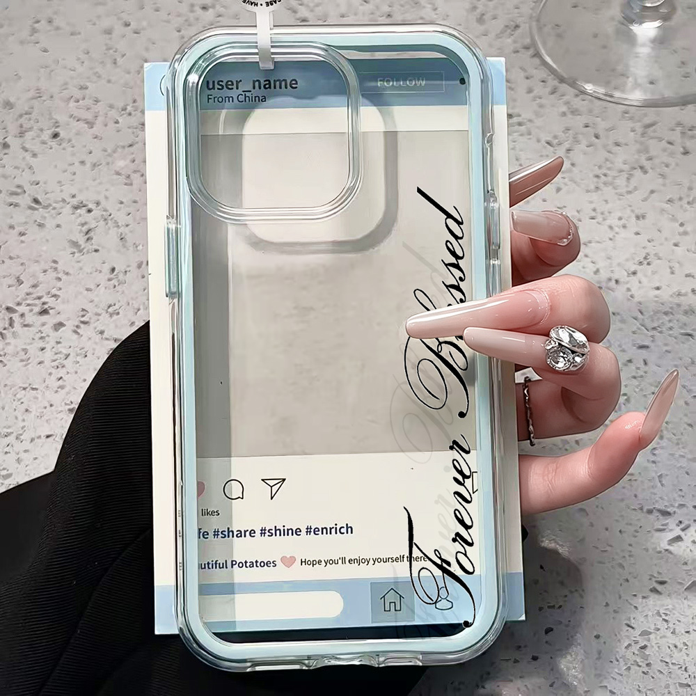 포에버 블레스드 심플 클리어 폰 케이스 아이폰 17 1 - Clear Shockproof Bumper Case 리뷰 및 가격