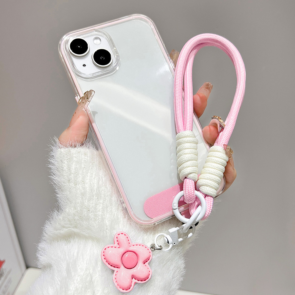 럭셔리 캔디 컬러 범퍼와 랜야드가 있는 아이폰 18 1 - Clear Shockproof Bumper Case 리뷰 및 가격