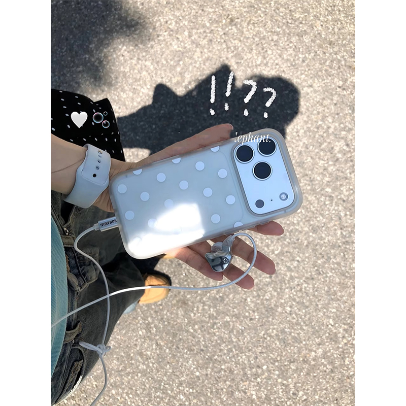 심플 엔젤 화이트 폴카 도트 투명 무광 폰 케이스 아이 - Clear Shockproof Bumper Case 리뷰 및 가격