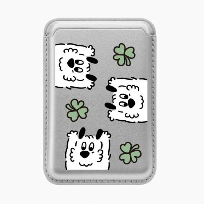 귀여운 강아지 만화 캐릭터 자석식 휴대폰 뒷면 카드 홀 - Leather Wallet Card Holder Phone Cover 리뷰 및 가격