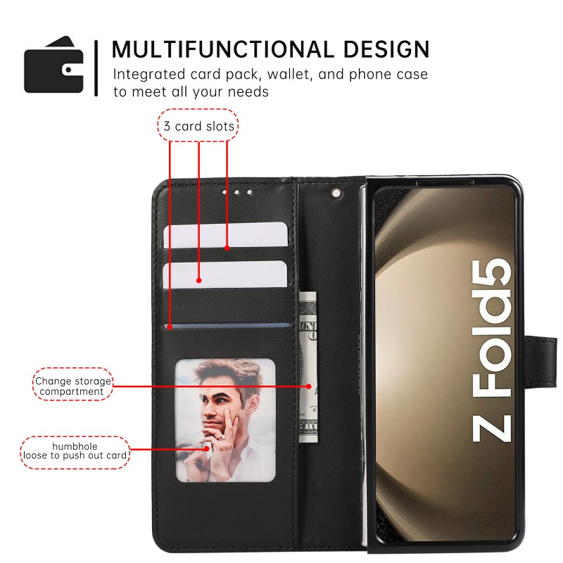 삼성 갤럭시 Z 폴드 8 울트라 7 6 5 4 3 5G - Leather Wallet Card Holder Phone Cover 리뷰 및 가격