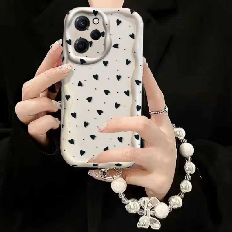 레노 15 15F 14 프로 14F 13F 12F 11 - Cute Cartoon Wrist Strap Silicone Case 리뷰 및 가격
