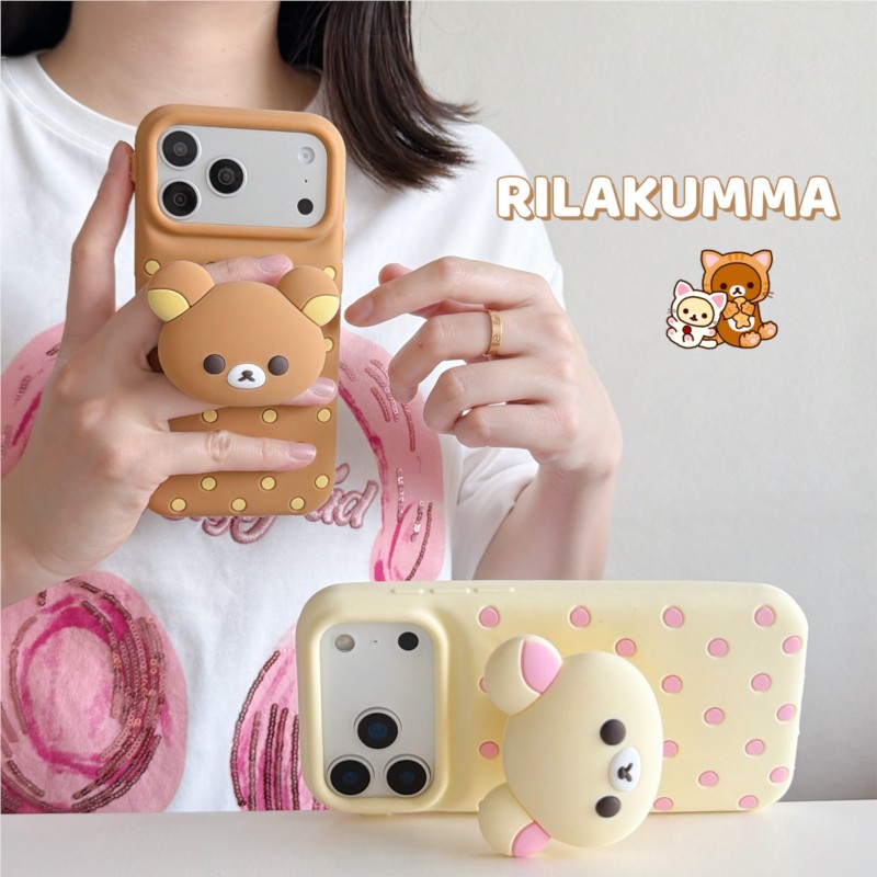 3D 리락쿠마 곰돌이 물방울 무늬 실리콘 폰 케이스 ( - Cute Cartoon Wrist Strap Silicone Case 리뷰 및 가격