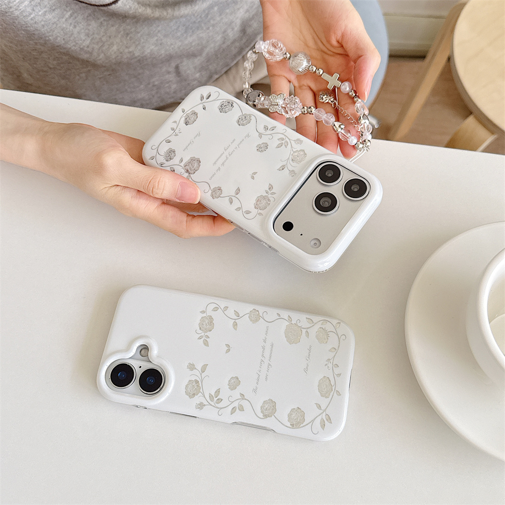 빈티지 실버 로즈 가든 폰 케이스 (아이폰 17, 16 - Vintage Floral Pattern Soft Case 리뷰 및 가격