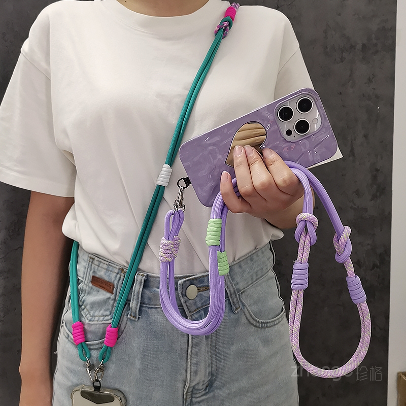 휴대폰 끈 크로스바디 짠 스트랩 긴, 분리형 손목 짧은 - Crossbody Lanyard Neck Strap Case 리뷰 및 가격