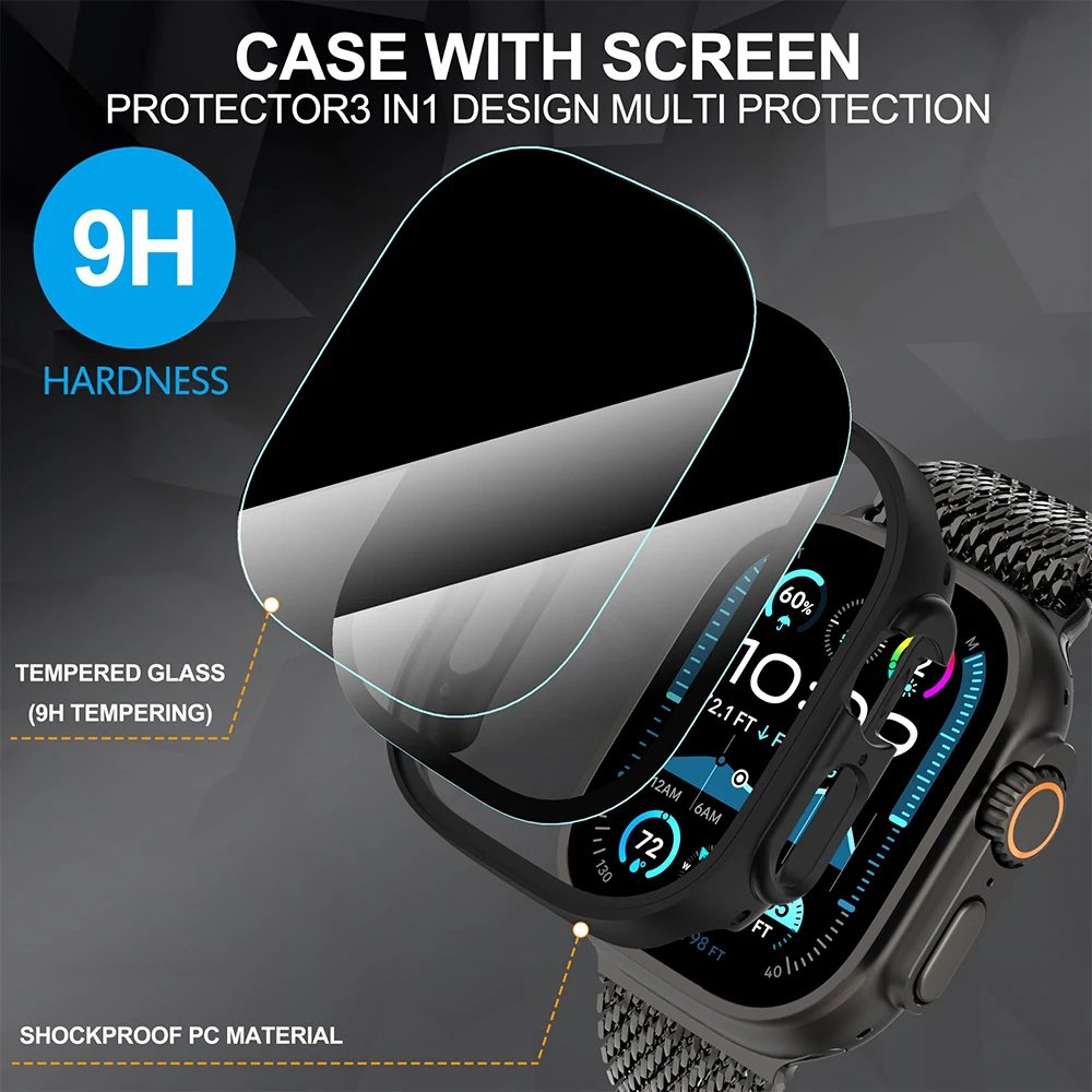 Apple Watch ultra 2 49mm 액세서리용 - Anti Spy Privacy Glass Case 리뷰 및 가격