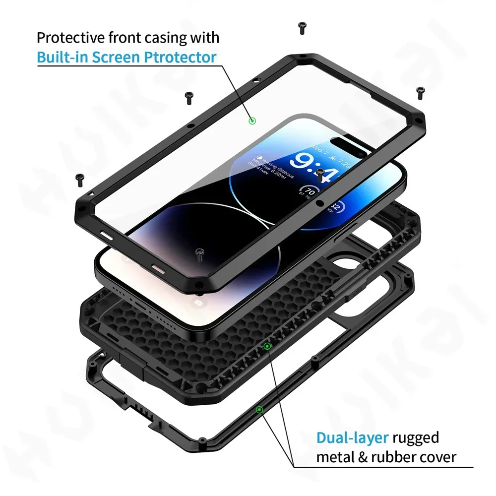 iPhone 16 15 13 12 11 Pro Max  - Heavy Duty 360 Full Body Protective Case 리뷰 및 가격