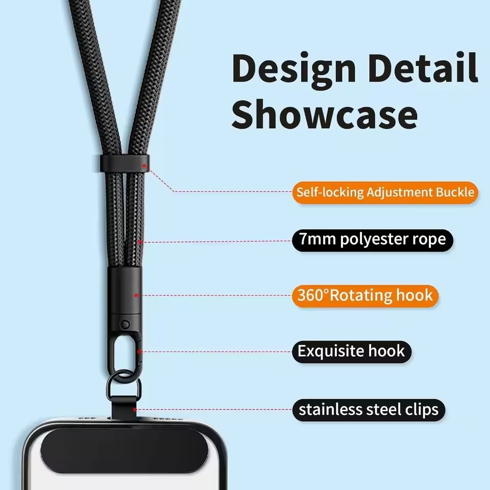클립이 있는 범용 휴대폰 스트랩 업그레이드된 방지 낙하 - Crossbody Lanyard Neck Strap Case 리뷰 및 가격