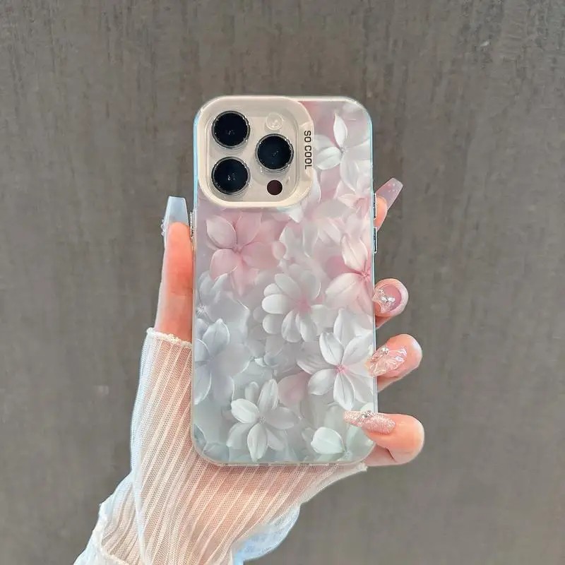 핑크 플라워 케이스 아이폰 15Pro 17 16 14  - Screen Protectors 리뷰 및 가격