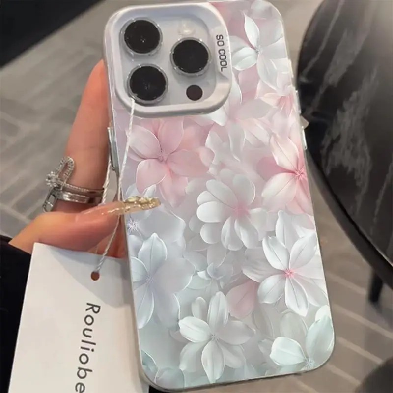 핑크 플라워 케이스 아이폰 15Pro 17 16 14  - Screen Protectors 리뷰 및 가격