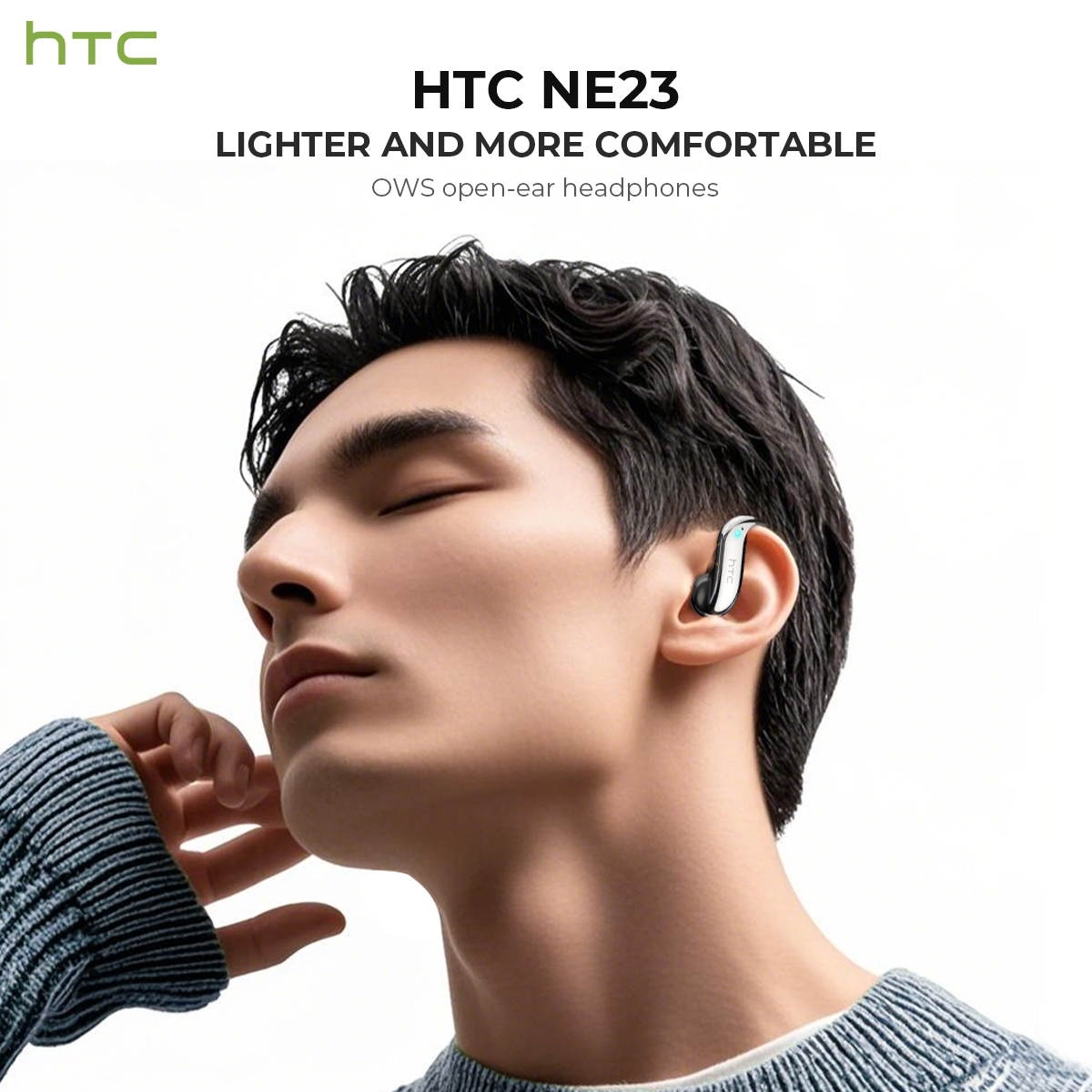 오픈 이어 블루투스 헤드폰 HTC 30시간 재생 무선  - Earphones 리뷰 및 가격