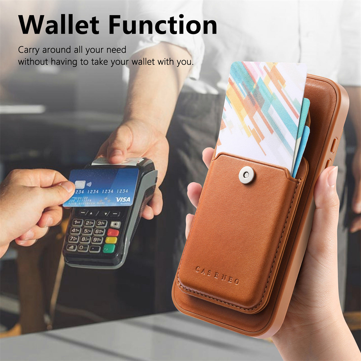 탈착식 자석 2 in 1 가죽 포켓 폰 케이스 아이폰  - Leather Wallet Card Holder Phone Cover 리뷰 및 가격