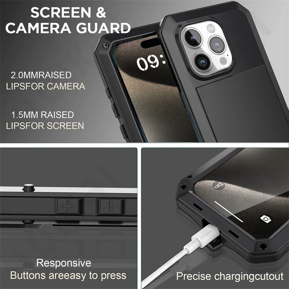 아이폰 17 16 15 14 13 12 11 Pro M - Heavy Duty 360 Full Body Protective Case 리뷰 및 가격