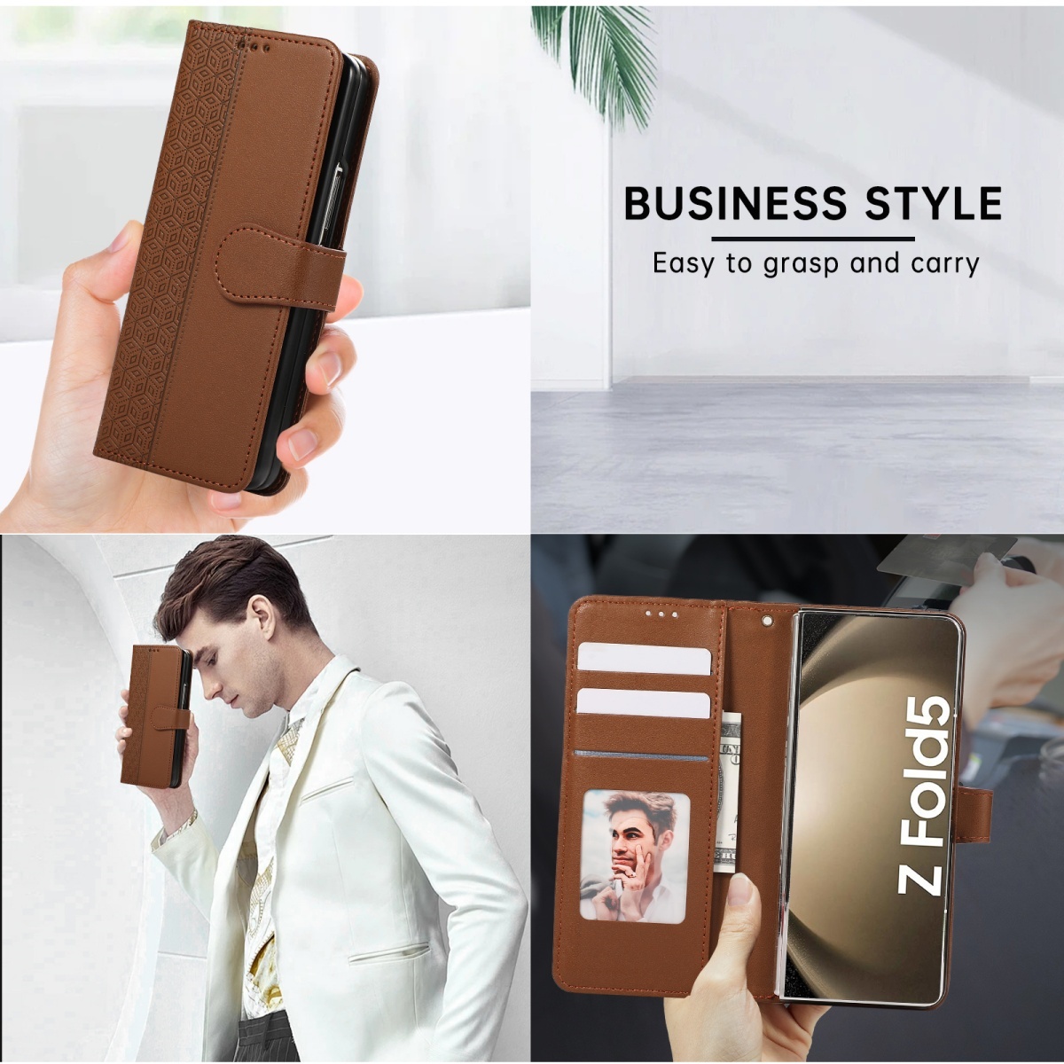 삼성 갤럭시 Z 폴드 8 울트라 7 6 5 4 3 폴드 - Leather Wallet Card Holder Phone Cover 리뷰 및 가격