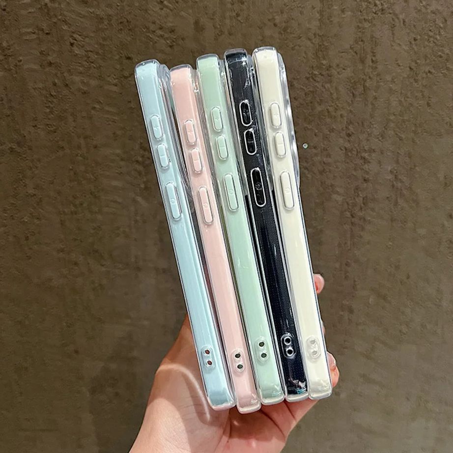 럭셔리 캔디 컬러 프레임 투명 백 케이스 삼성 갤럭시  - Clear Shockproof Bumper Case 리뷰 및 가격