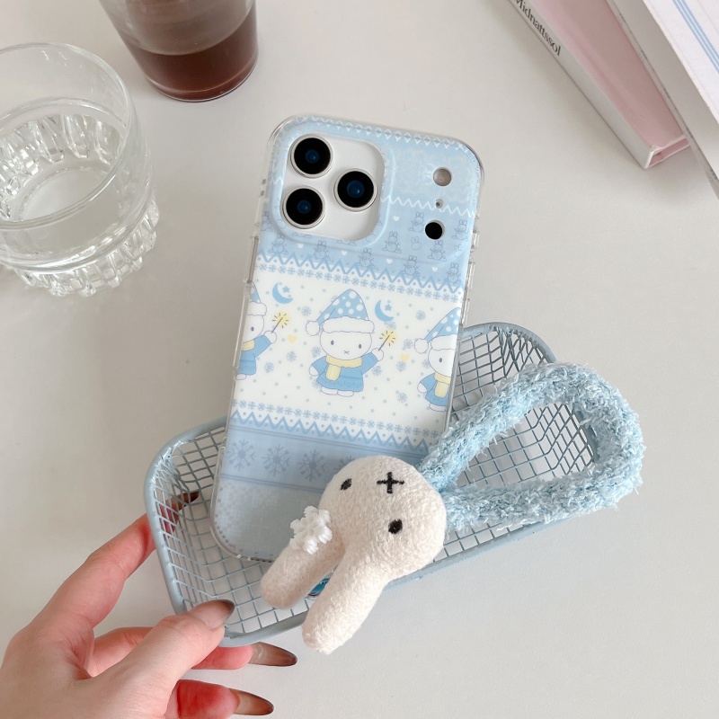 귀여운 겨울 물방울 무늬 모자 미피 폰 케이스 아이폰  - Cute Cartoon Wrist Strap Silicone Case 리뷰 및 가격