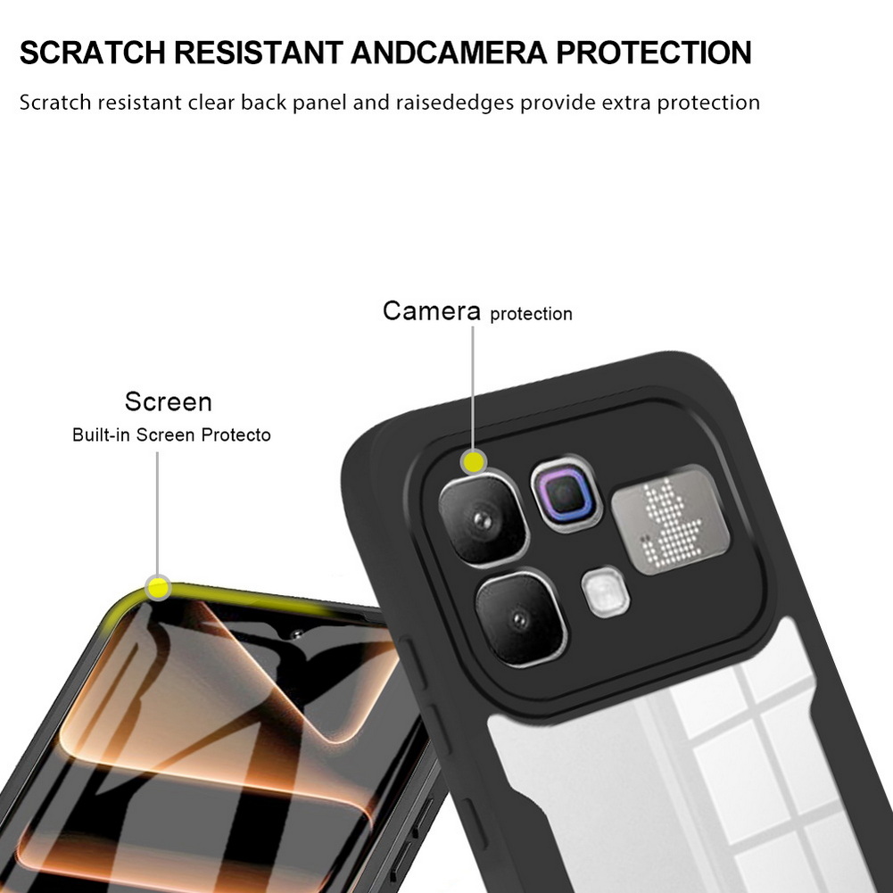 럭셔리 투명 360 °   Infinix Note 60 - Heavy Duty 360 Full Body Protective Case 리뷰 및 가격