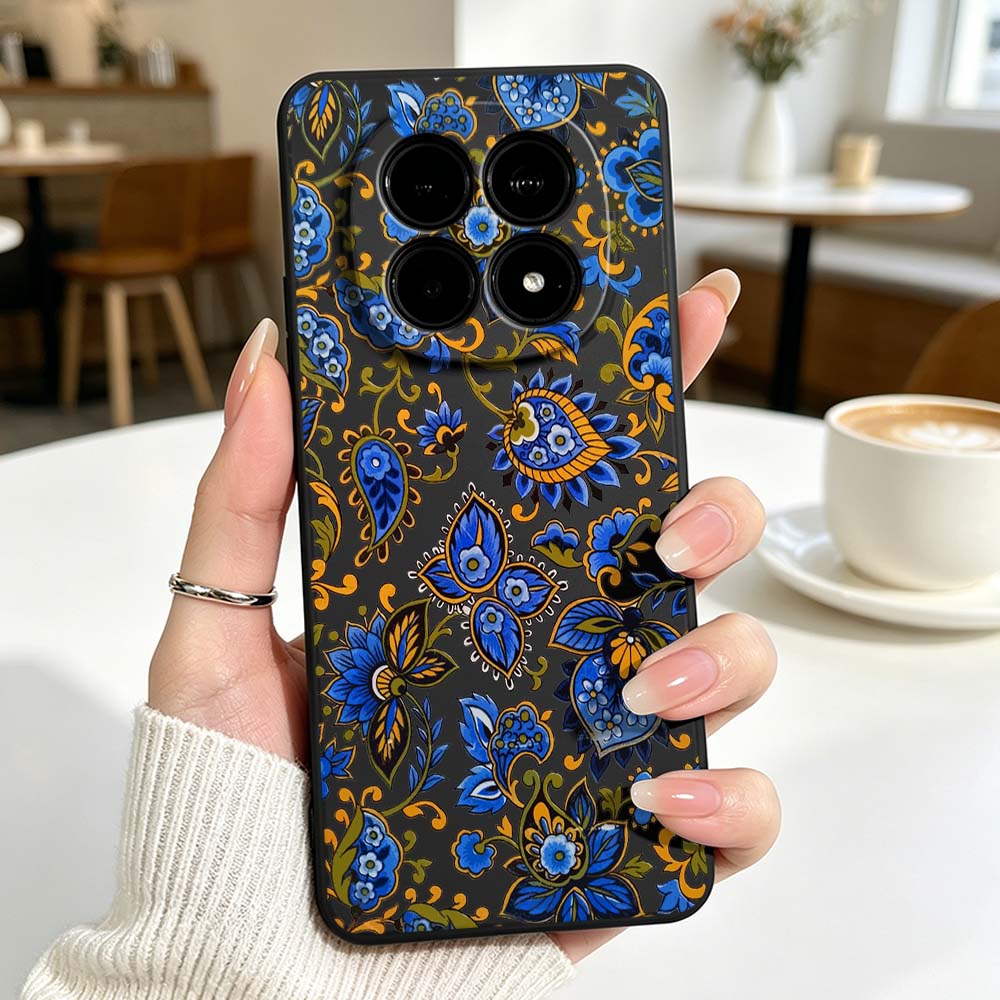 빈티지 디자인 꽃무늬 샤오미 레드미 노트 15 14 1 - Vintage Floral Pattern Soft Case 리뷰 및 가격