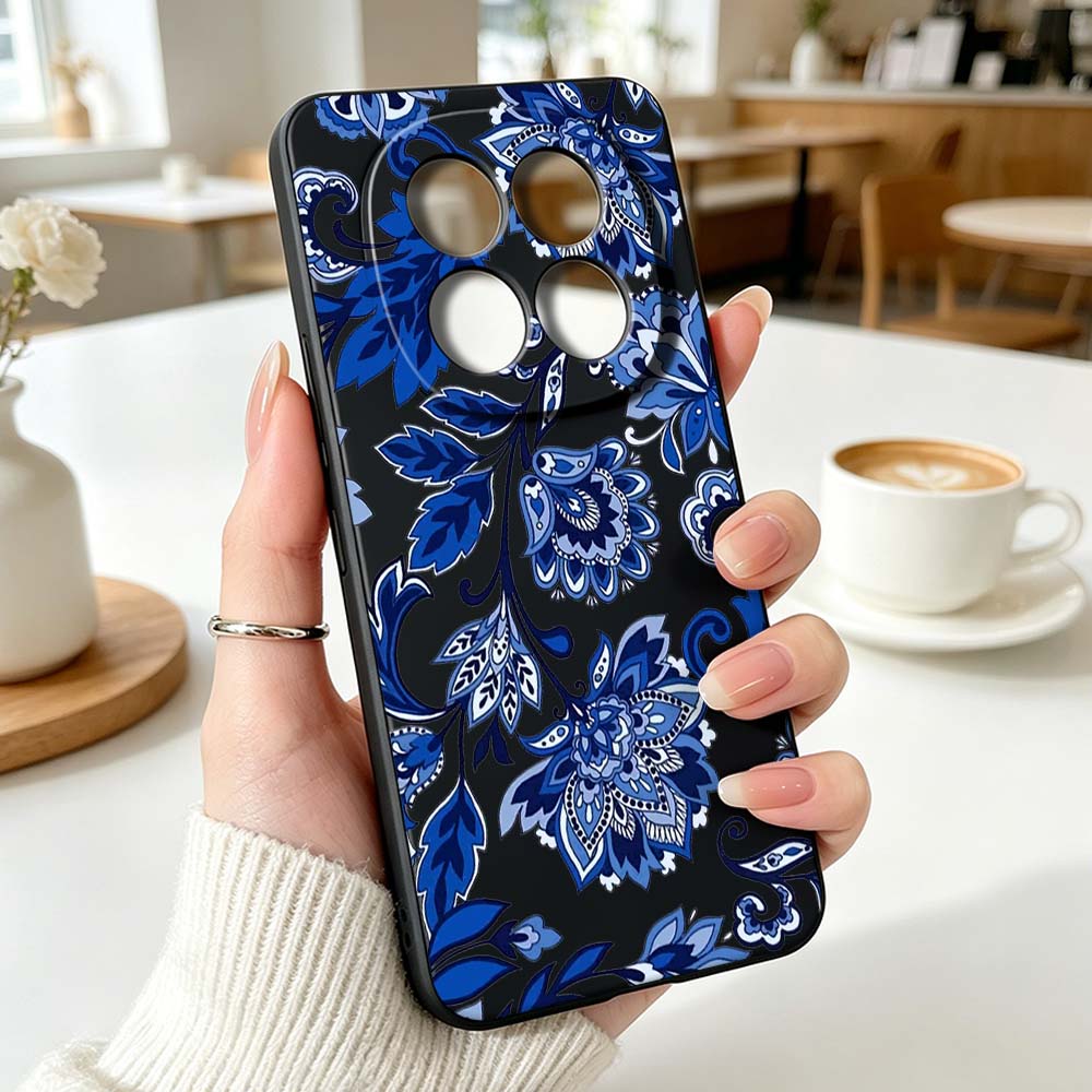빈티지 디자인 꽃무늬 샤오미 레드미 노트 15 14 1 - Vintage Floral Pattern Soft Case 리뷰 및 가격