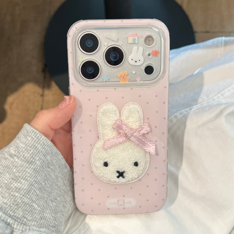 귀여운 만화 캐릭터 미피 핑크 물방울 무늬 아이폰 13 - Cute Cartoon Wrist Strap Silicone Case 리뷰 및 가격