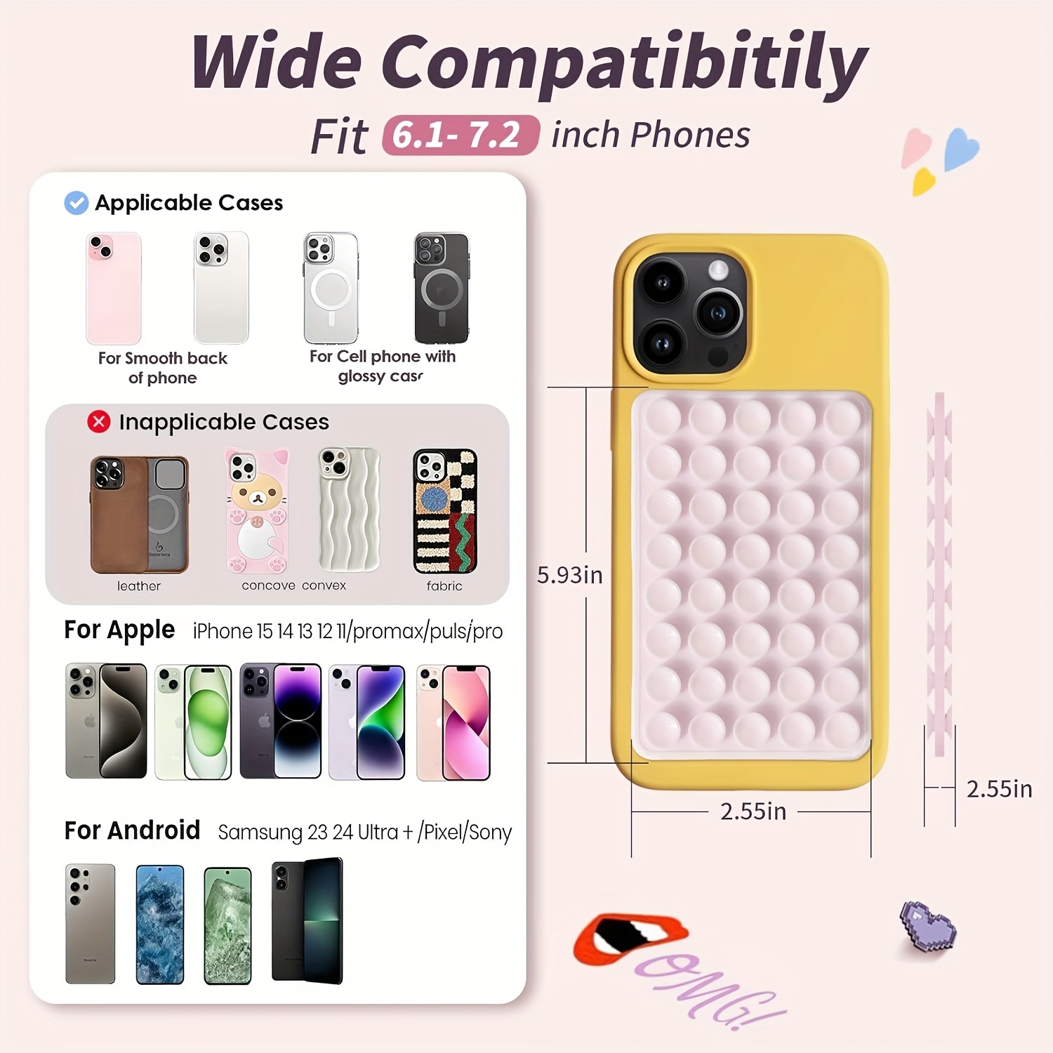 2개입 양면 실리콘 흡착식 휴대폰 거치대 (아이폰/안드 - Phone Stands 리뷰 및 가격