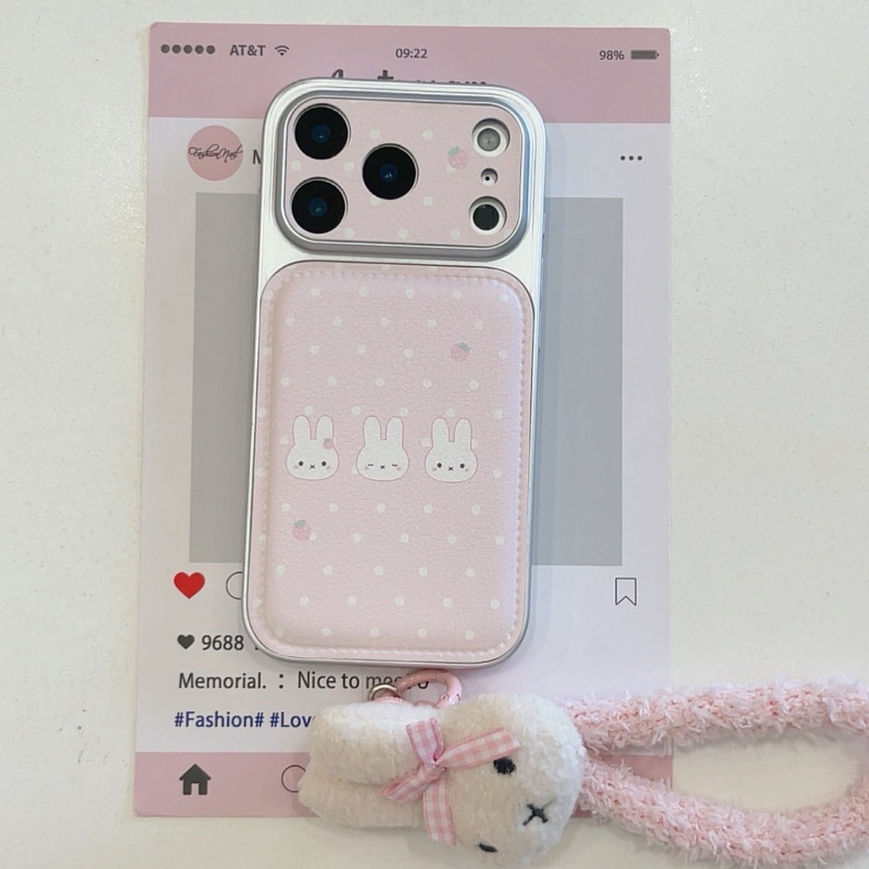 귀여운 딸기 만화 미피 물방울 무늬 가죽 폰 케이스 아 - Cute Cartoon Wrist Strap Silicone Case 리뷰 및 가격